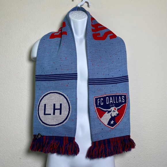 Ruffneck Other - FC Dallas 96 Soccer Scarf Ruffneck LH Flag Texas MLS Football Blue‎ Red Fan Gear